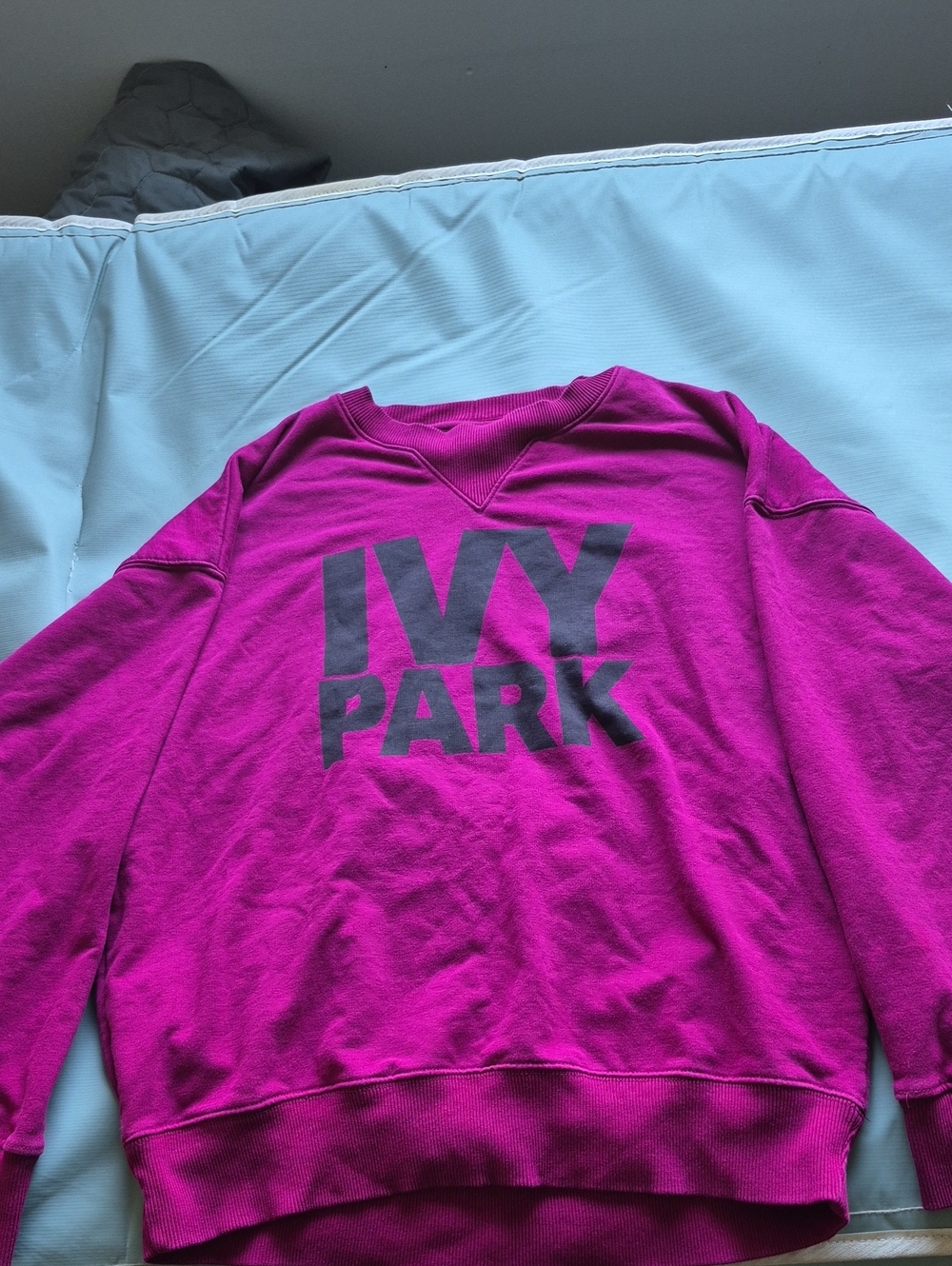 IVY PARK Kids Magenta Crewneck Sweatshirt with Bold Logo
